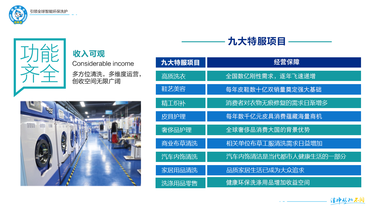 潔希亞國際洗衣合作優勢 潔希亞國際洗衣合作優勢